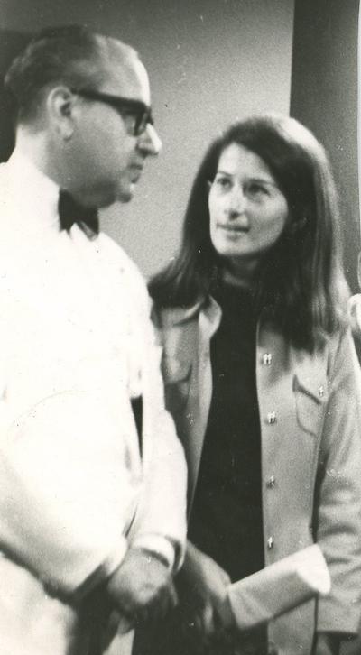 Estela Olevsky with composer Alberto Ginastera