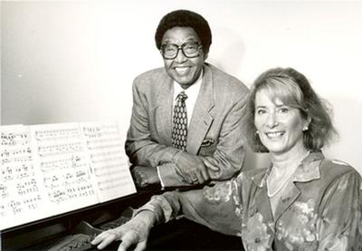 Estela Olevsky with jazz pianist Billy Taylor